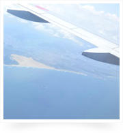 山陰海岸を空から見た