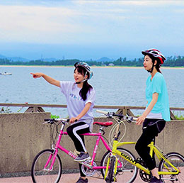 白砂青松の弓ヶ浜サイクリングコース