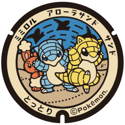 砂の美術館前の歩道