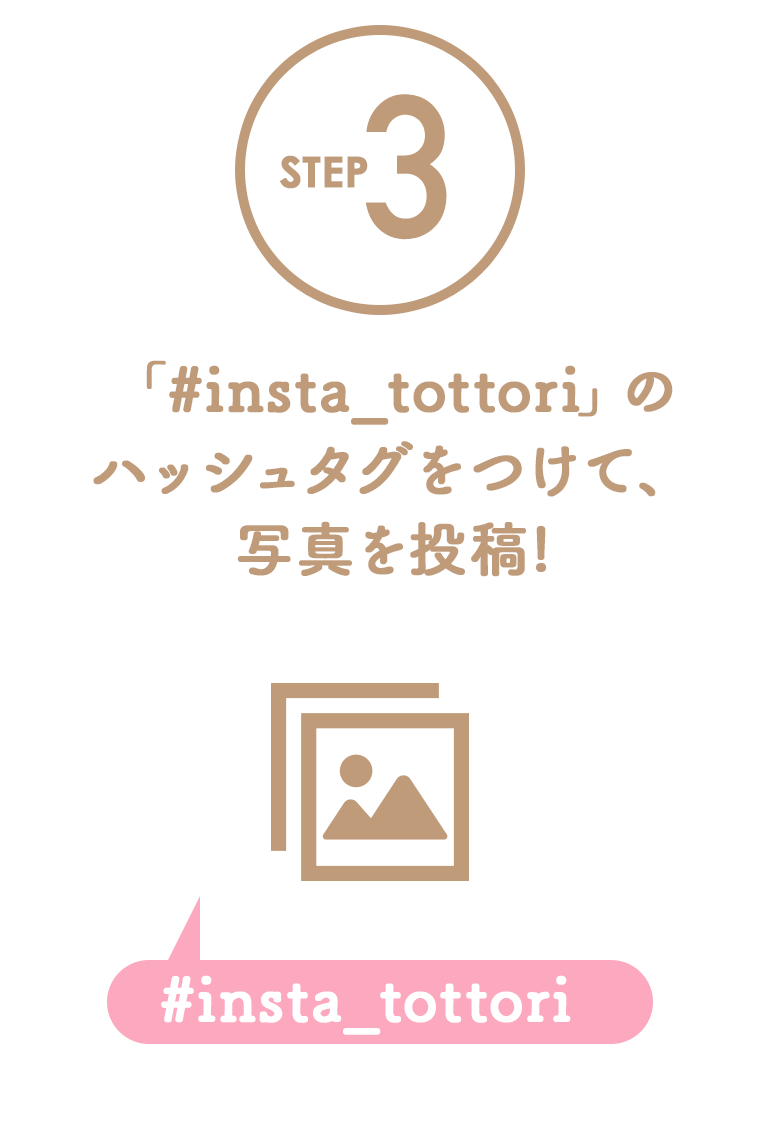 ｢#insta_tottori｣のハッシュタグをつけて写真を投稿